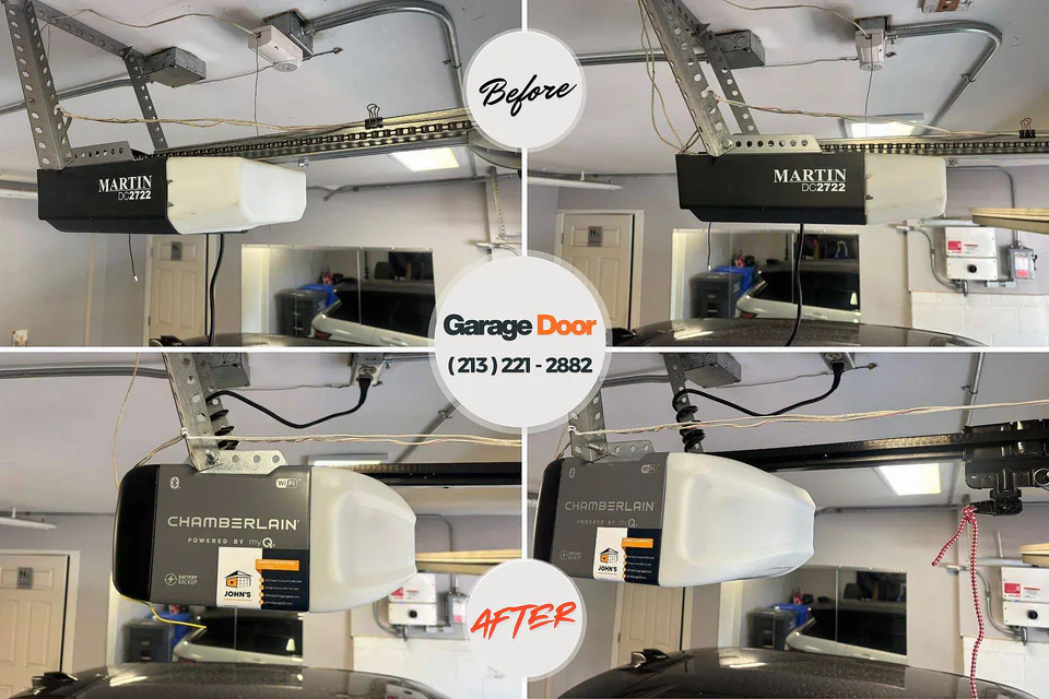 Before and after: garage door repair Webster County